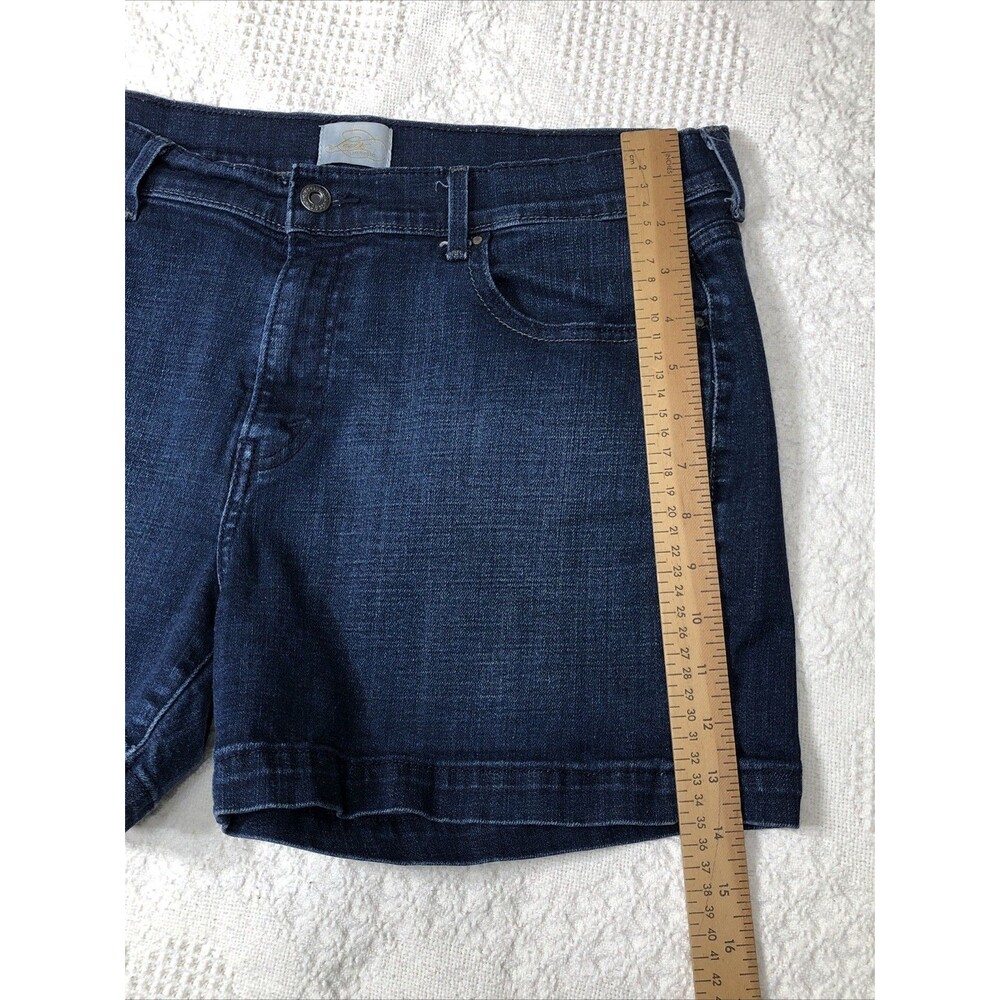 Levis Womens 515 Jean Shorts Blue Stretch Medium Wash Mid Rise Pockets 12 - Picture 11 of 13